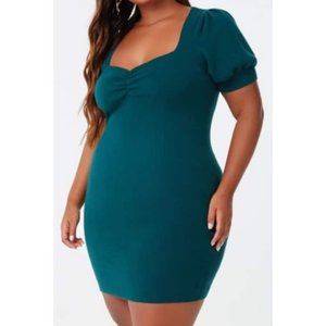 Emerald Green Mini Sweater Dress by Forever 21- Size M